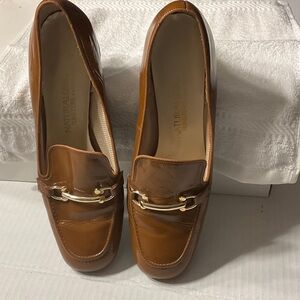 Naturalizer Women's Tan Loafers with Gold Accent